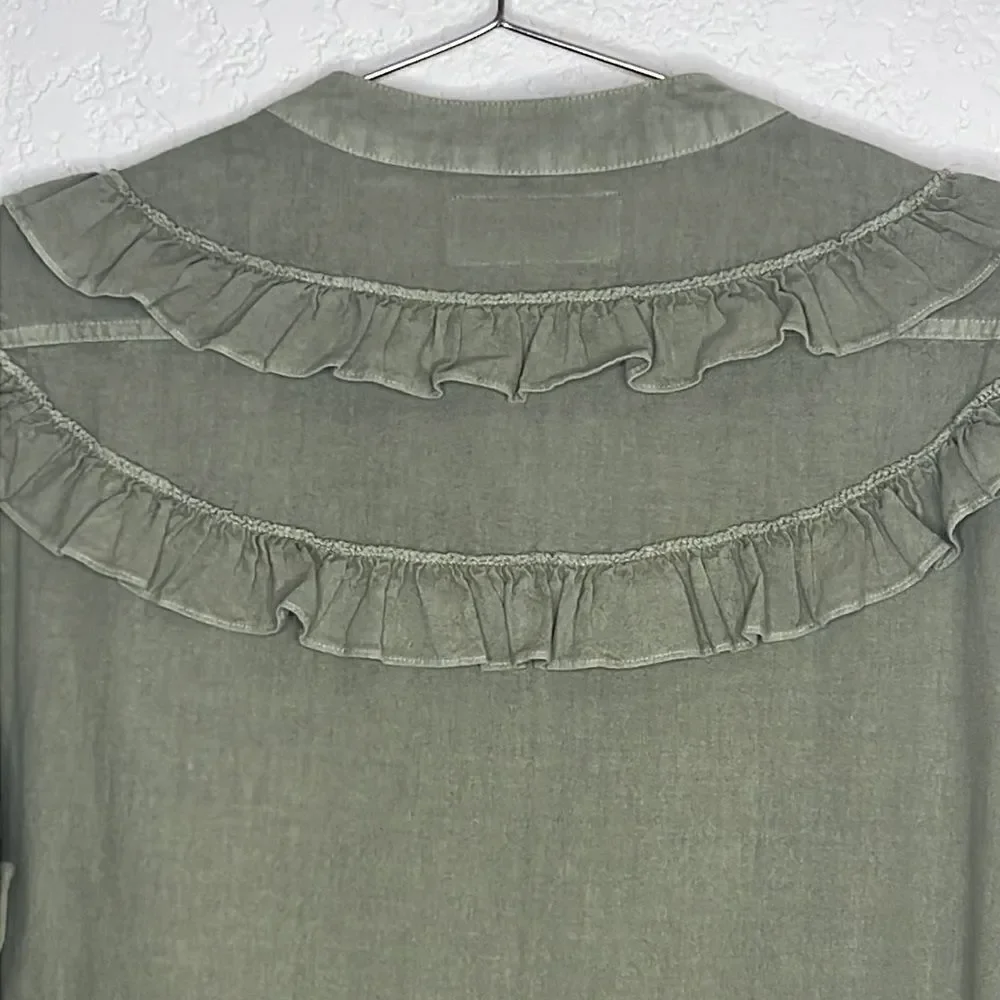 New The Great Nettle Button Up Blouse Size 2/ US Medium Sage - Picture 6 of 14